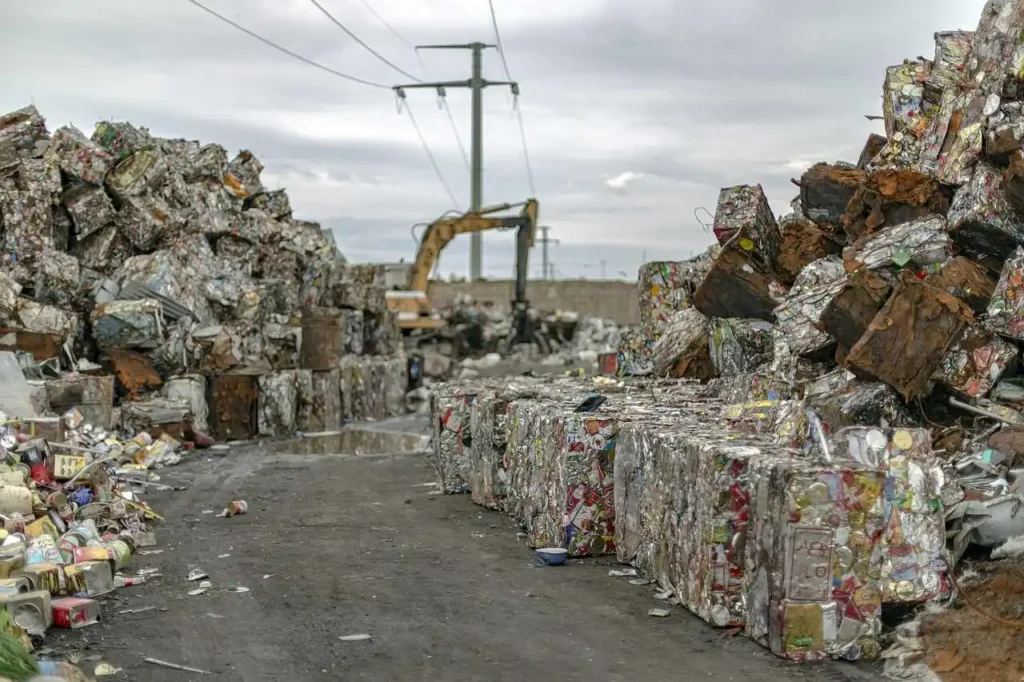 A junkyard where different types of waste is placed