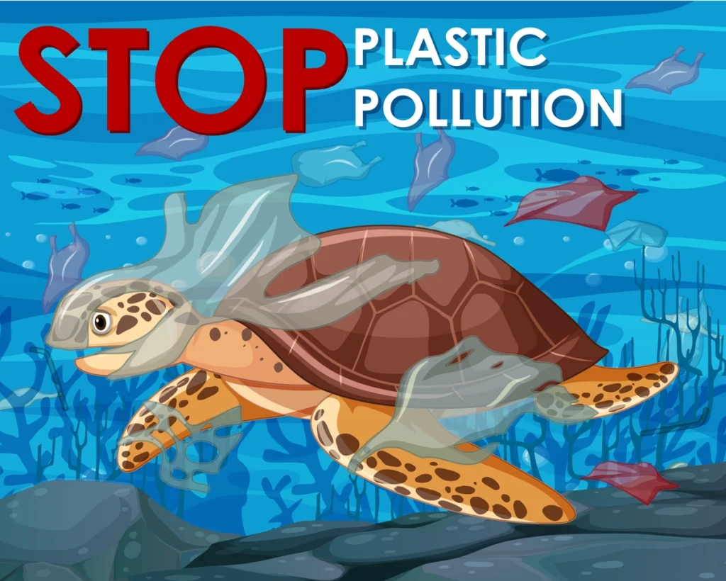 Say No to plastic pollution poster